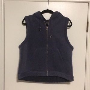 Sonoma Jean Company Blue Furry Zip Up Jacket Vest